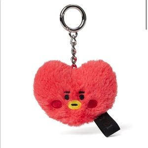 BT21 BABY TATA FLAT FUR FACE DOLL KEYRING